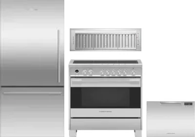 4 Piece Package Includes Refrigerator, Range, Hood And Dishwasher